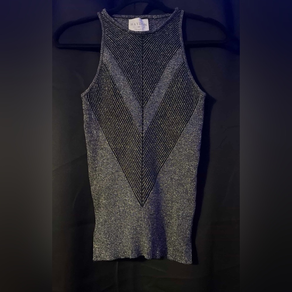 Hayden Black and Gray Midi Dress